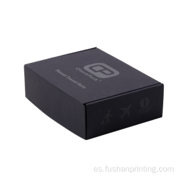 Caja de envío de caja corrugada de papel kraft negro personalizado